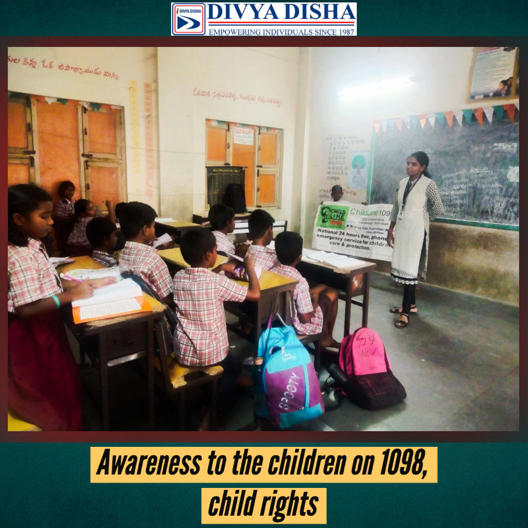 Awareness to the children on 1098, child rights